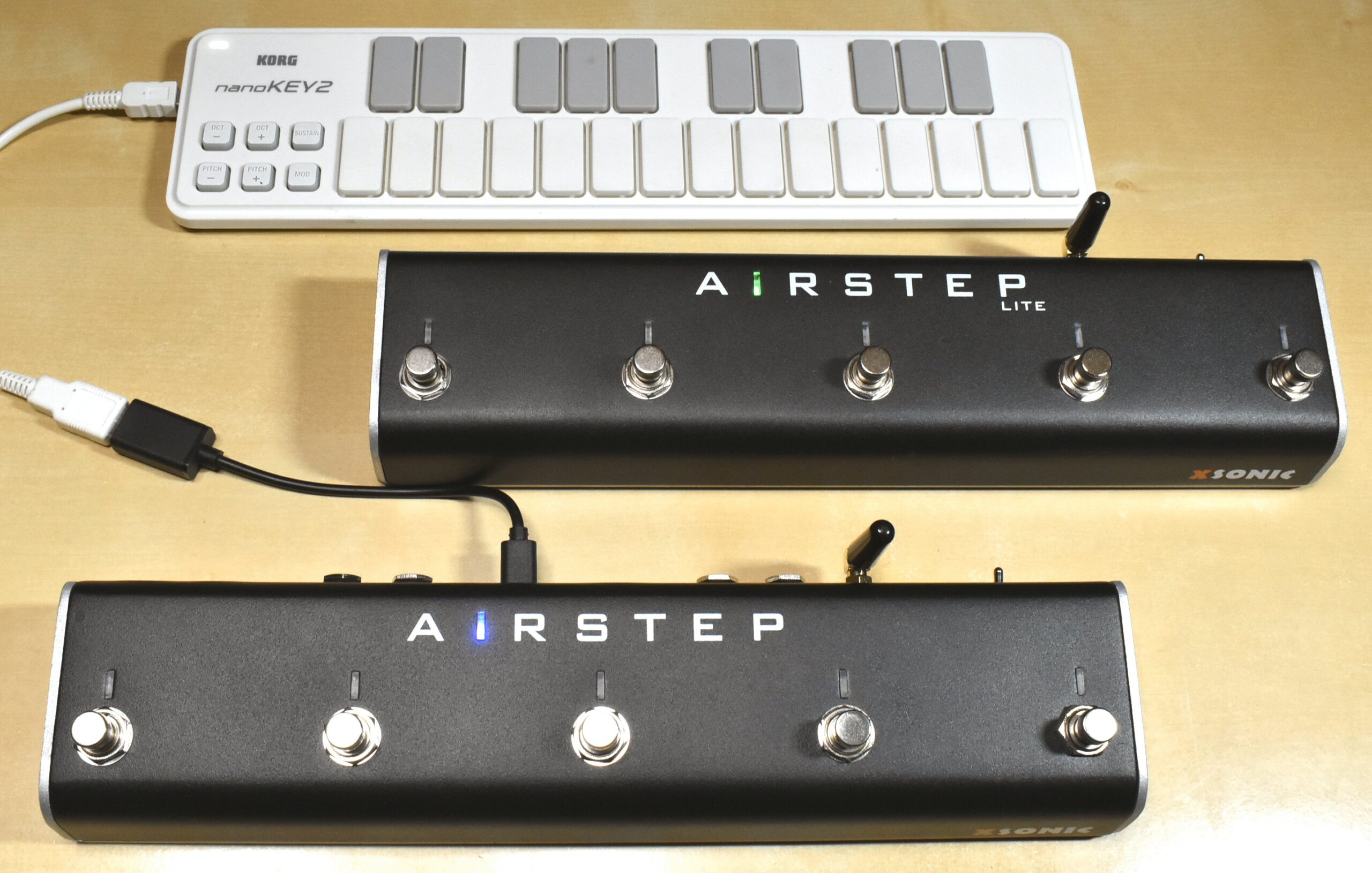 XSONIC AIRSTEP Bluetooth MIDI コントローラーエレキギター - エレキ